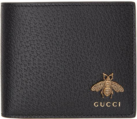 gucci black bee wallet|gucci wallet bifold.